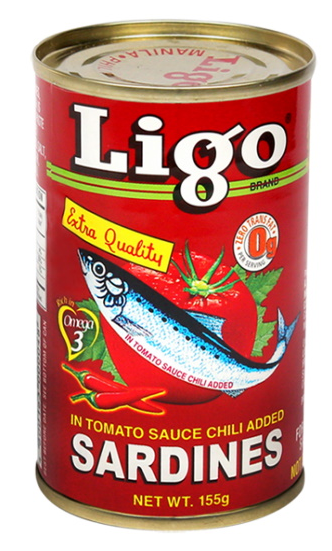Ligo Easy Open Can Sardines In Tomato Sauce With Chili 155g