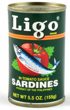 Ligo Easy Open Can Sardines In Tomato Sauce With Chili 155g